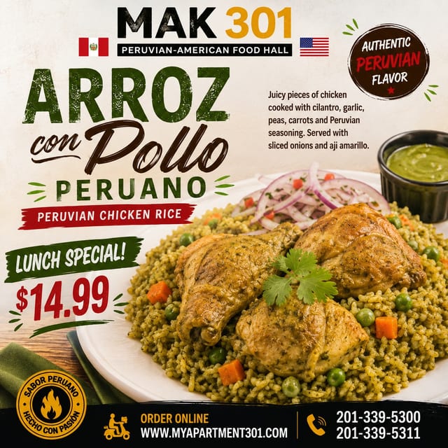 Arroz con Pollo Lunch.
