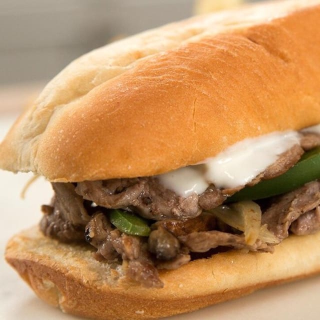 CHEESESTEAK Sandwich.