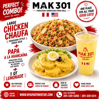 CHICKEN CHAUFA DINNER For 2