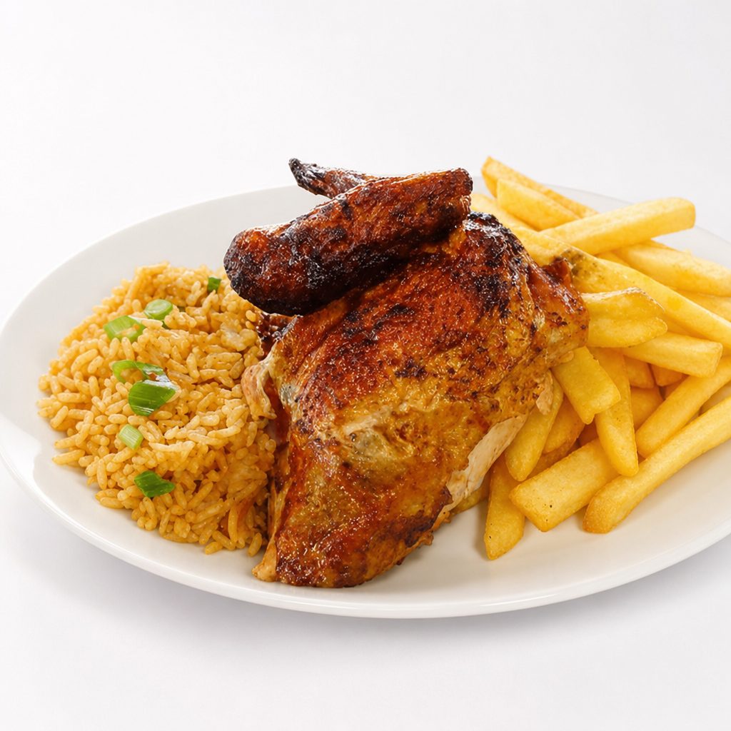 1/4 Chicken CHAUFA RICE | FRIES.