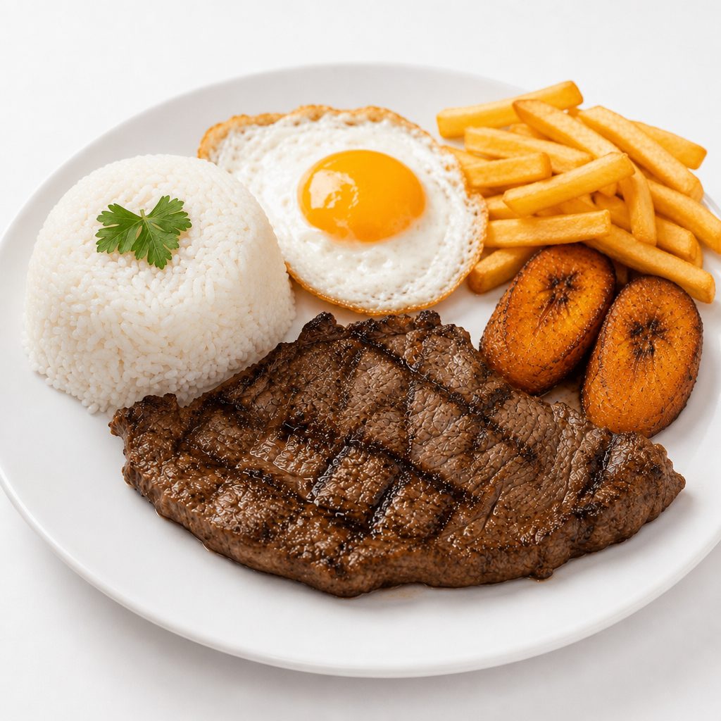 STEAK A LO POBRE.