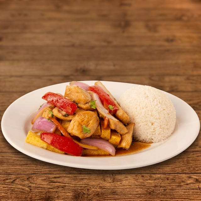 Lomo Saltado Chicken.
