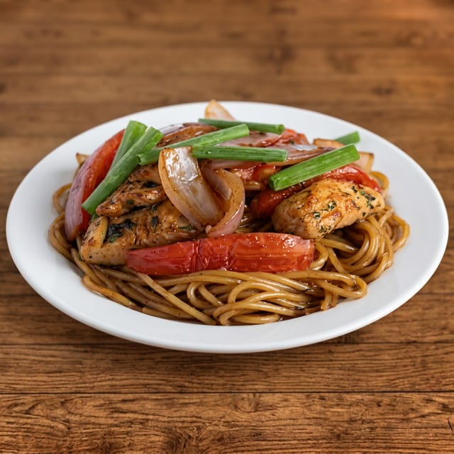 Tallarin Saltado Mariscos.
