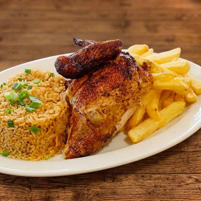 1/4 Chicken CHAUFA RICE | FRIES.