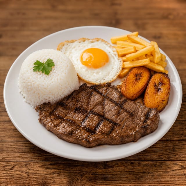 STEAK A LO POBRE.
