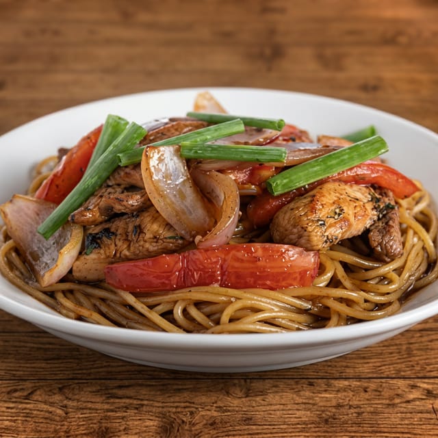 Tallarin Saltado Beef.